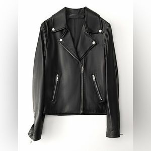100% Genuine Leather Jacket🖤- Black Genuine Leather Jacket